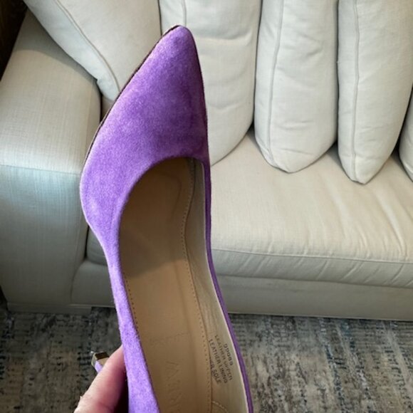 Jcrew Purple Suede 3 inch Heels, Size 6 - Picture 2 of 7